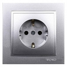 Розетка с заземлением mono electric despina 102-212121-117